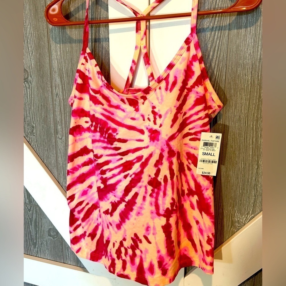 E2.02 Nwt Jenni Shelf Bra Tie Dye Tank Pink Small